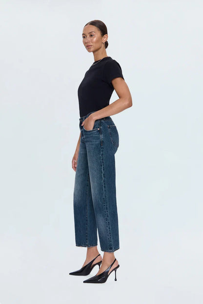 Lexi Mid Rise Bowed Straight- Artisan