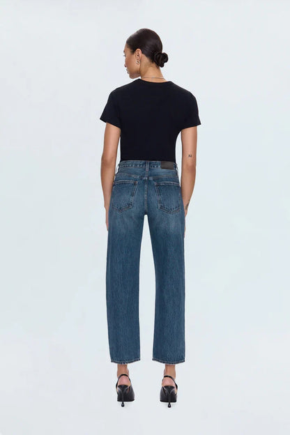 Lexi Mid Rise Bowed Straight- Artisan