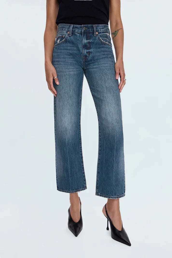 Lexi Mid Rise Bowed Straight- Artisan