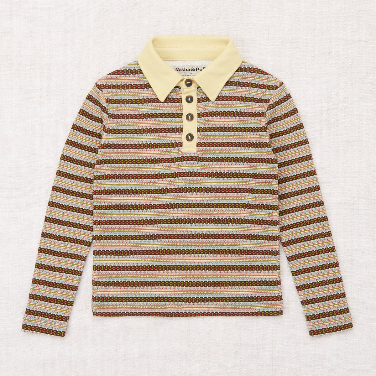 OVERCAST RODEO LONG SLEEVE POLO - OVERCAST