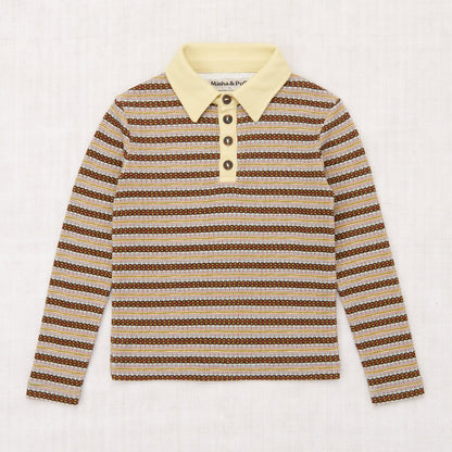 OVERCAST RODEO LONG SLEEVE POLO - OVERCAST