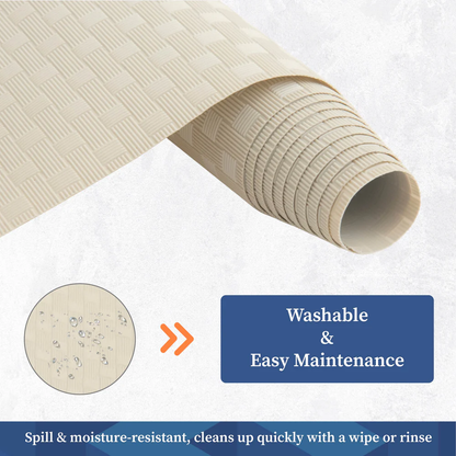 Anti-Slip Drawer and Fridge Mat - PVC Sheet Roll (45cm x 150cm) for Cabinets, Shelves, and Refrigerators