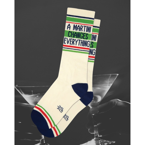 A Martini Changes Everything Gym Crew Socks