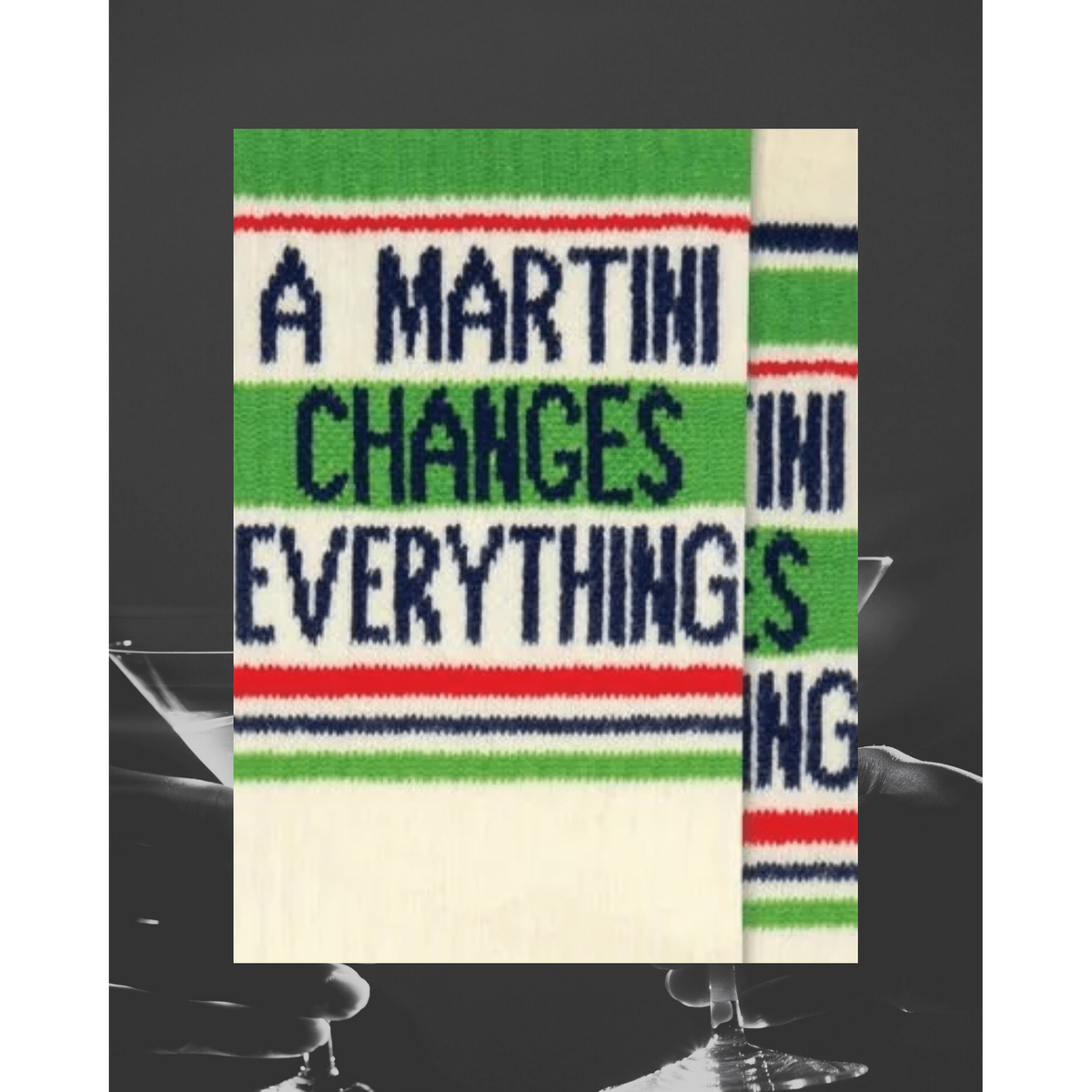 A Martini Changes Everything Gym Crew Socks