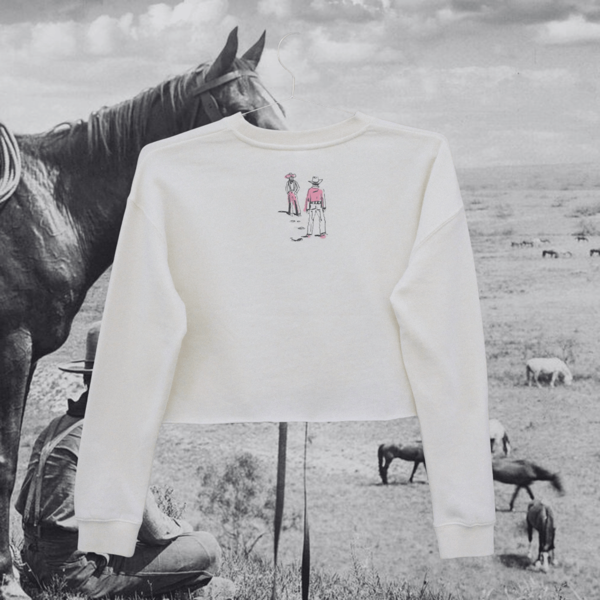 "Montana Standoff" Cropped Sweatshirt
