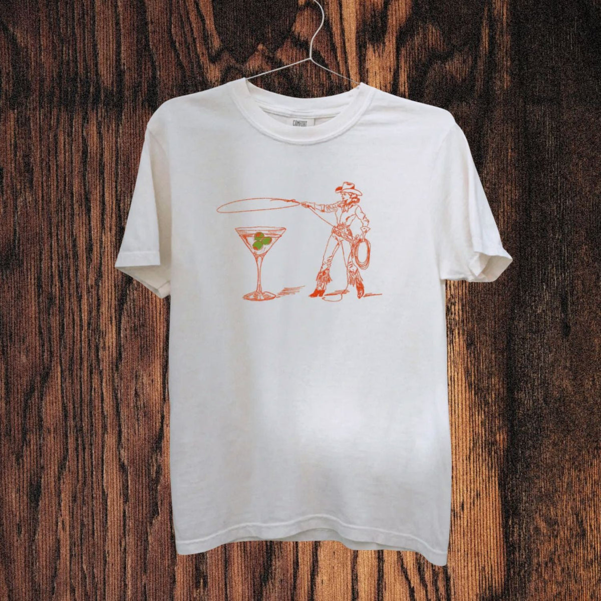 "Montana Martini" Ivory Tee