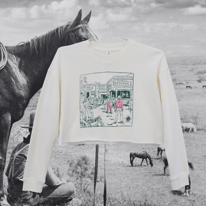 "Montana Standoff" Cropped Sweatshirt