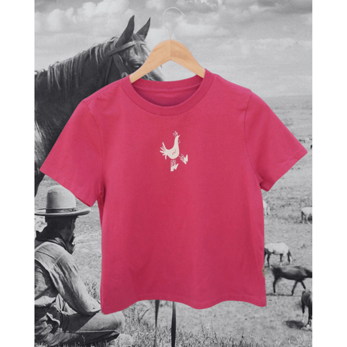 "Cowboy Chicken" Salmon Tee