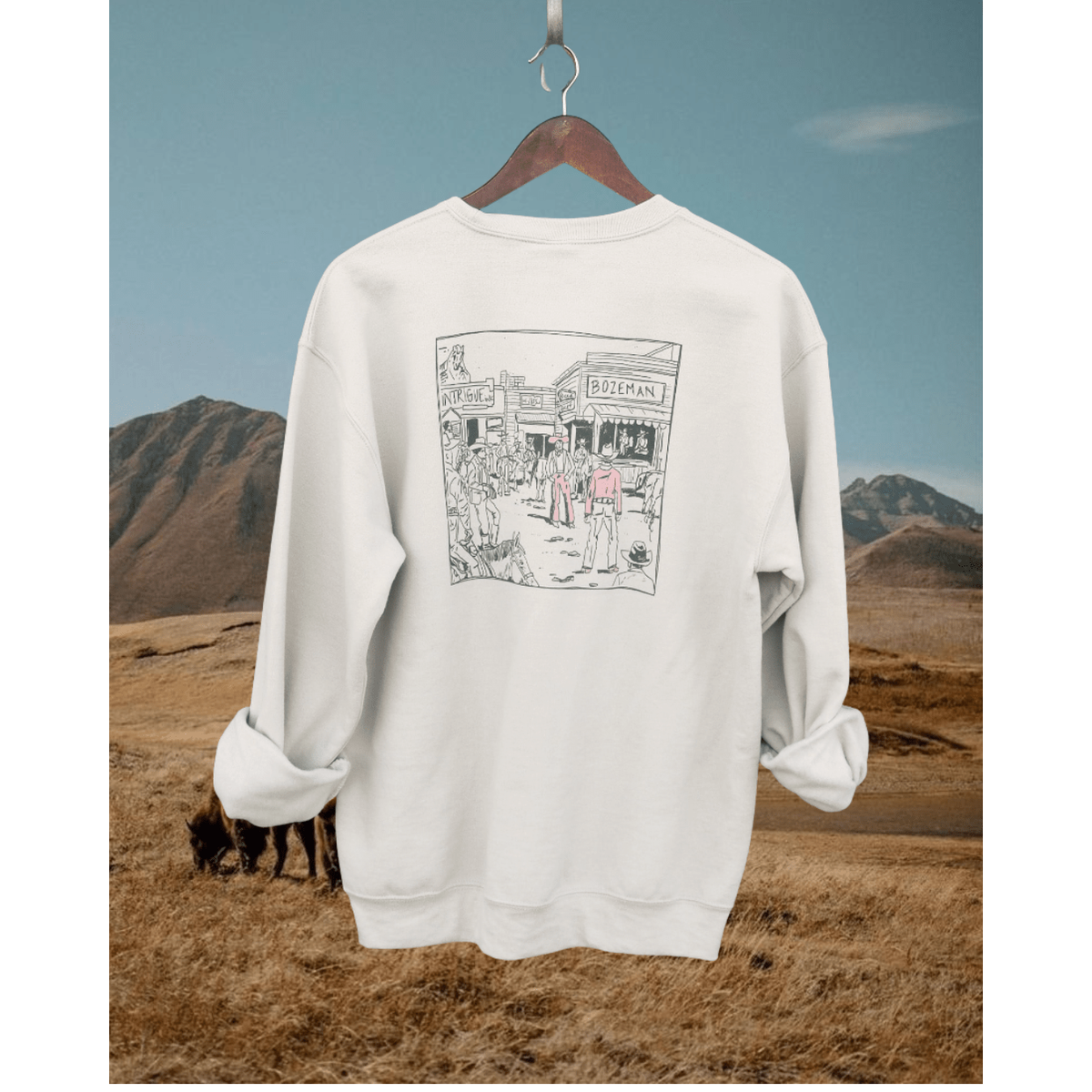 "Montana Standoff" Sweatshirt in Sand