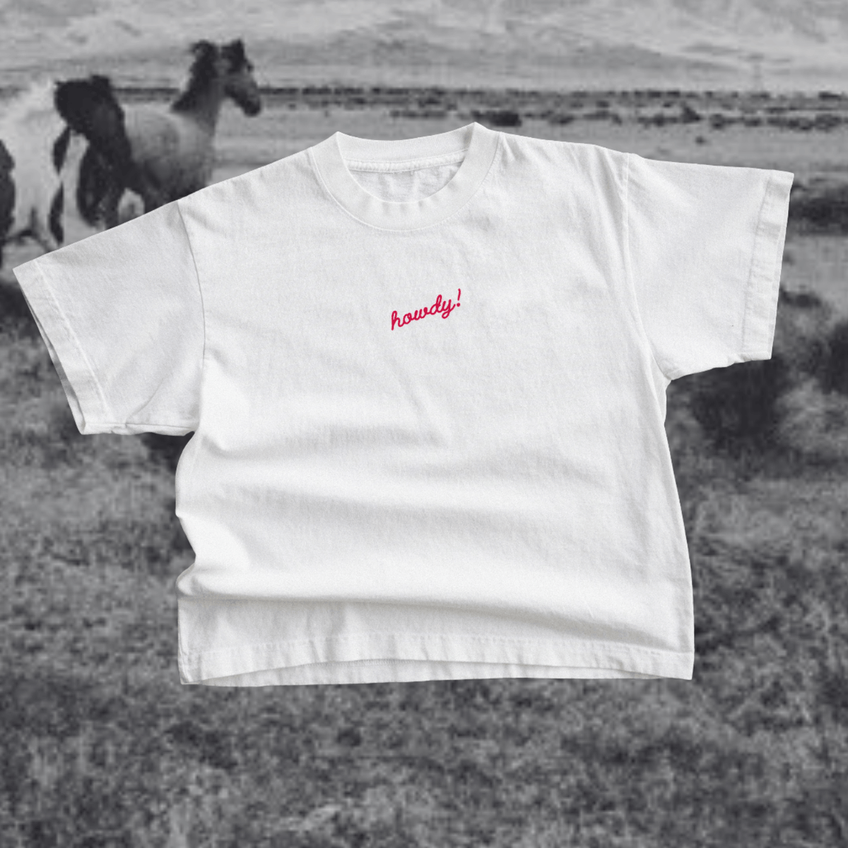 "Howdy!" Tee in Ivory