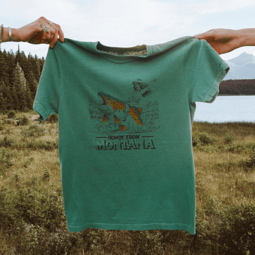 "Howdy From Montana" Tee in Green