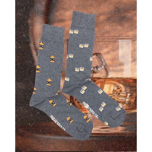 Men's Mismatched Whiskey & Glass Socks
