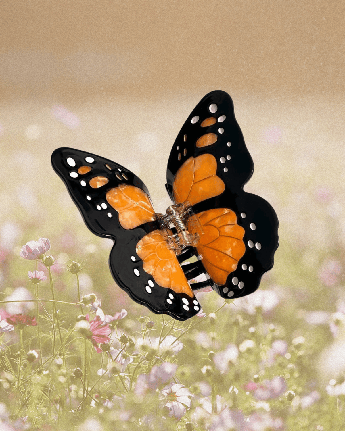 Monarch Butterfly Claw Hair Clip