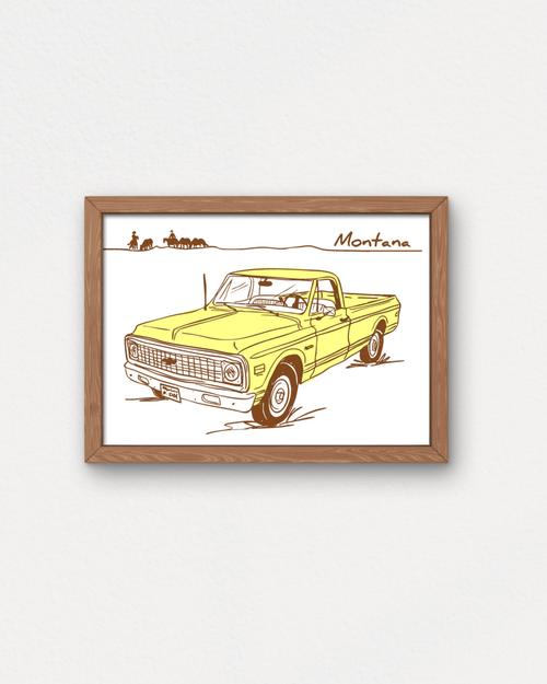 "Montana Chevy" Small Poster