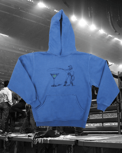 "Montana Martini" Hoodie in Blue