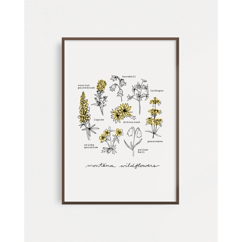 "Montana Yellow Wildflower" Poster