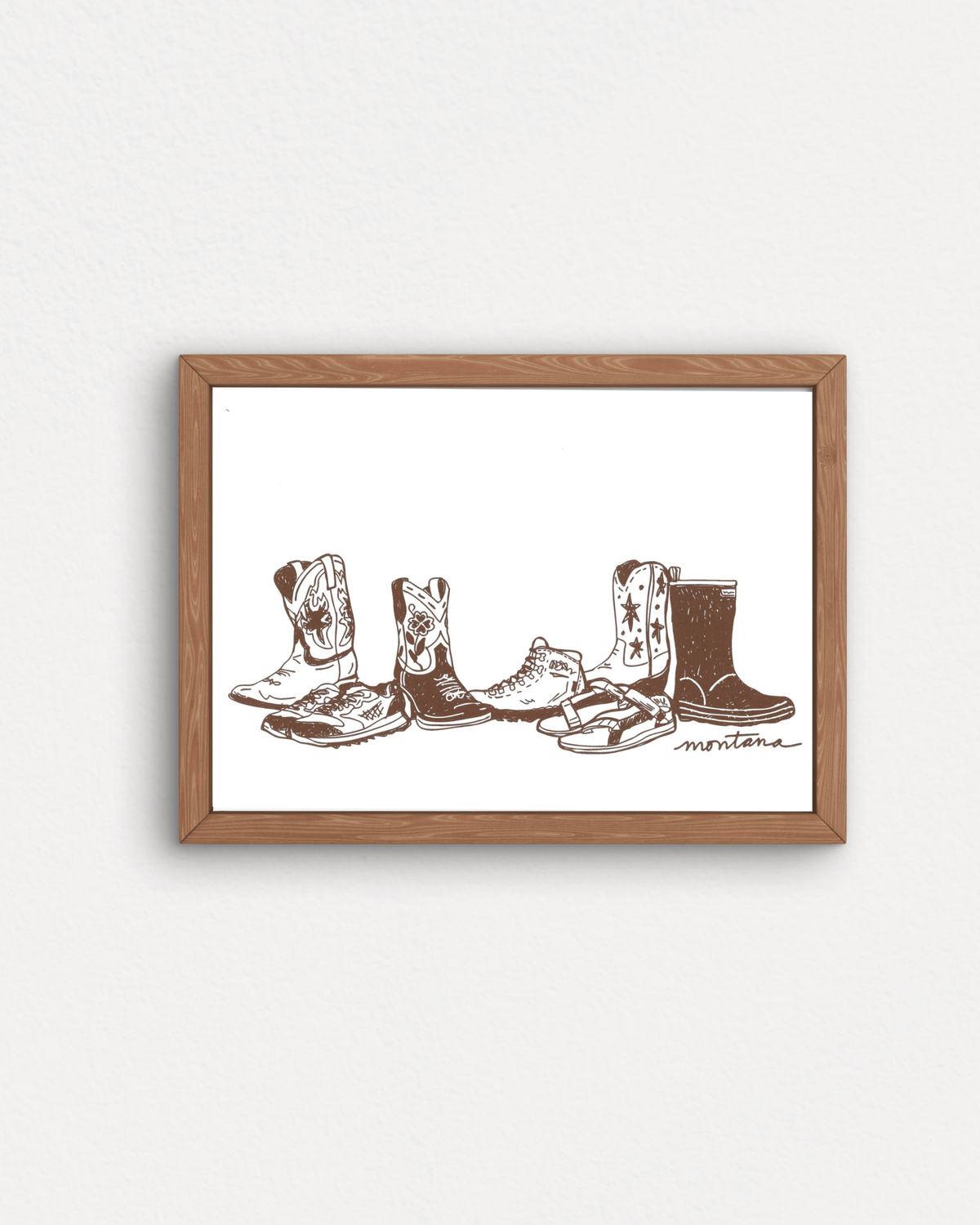 "Montana Footprint" Small Poster