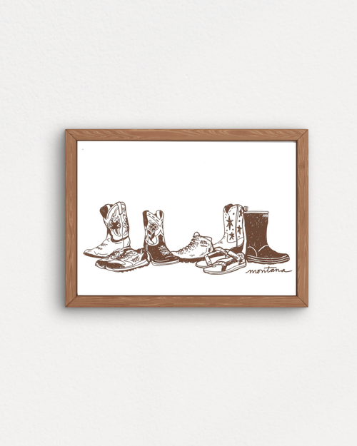 "Montana Footprint" Small Poster