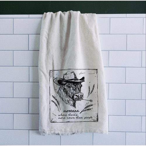 "Montana Cows" Tea Towel