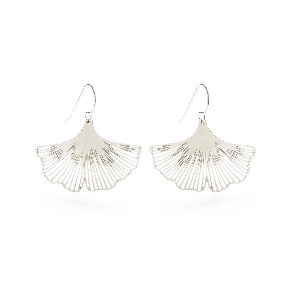 Leaf Earrings - Silver