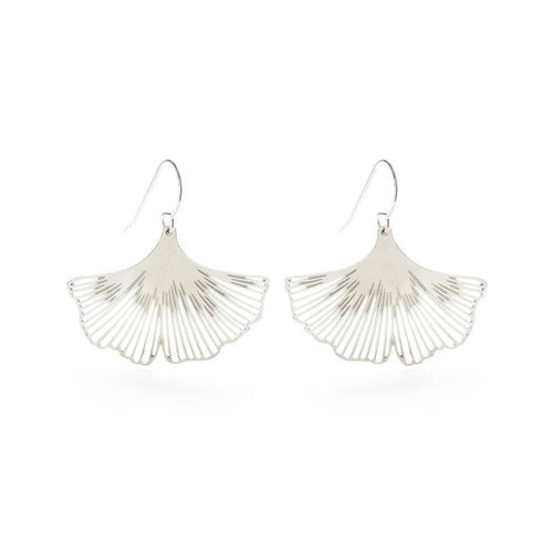Leaf Earrings - Silver