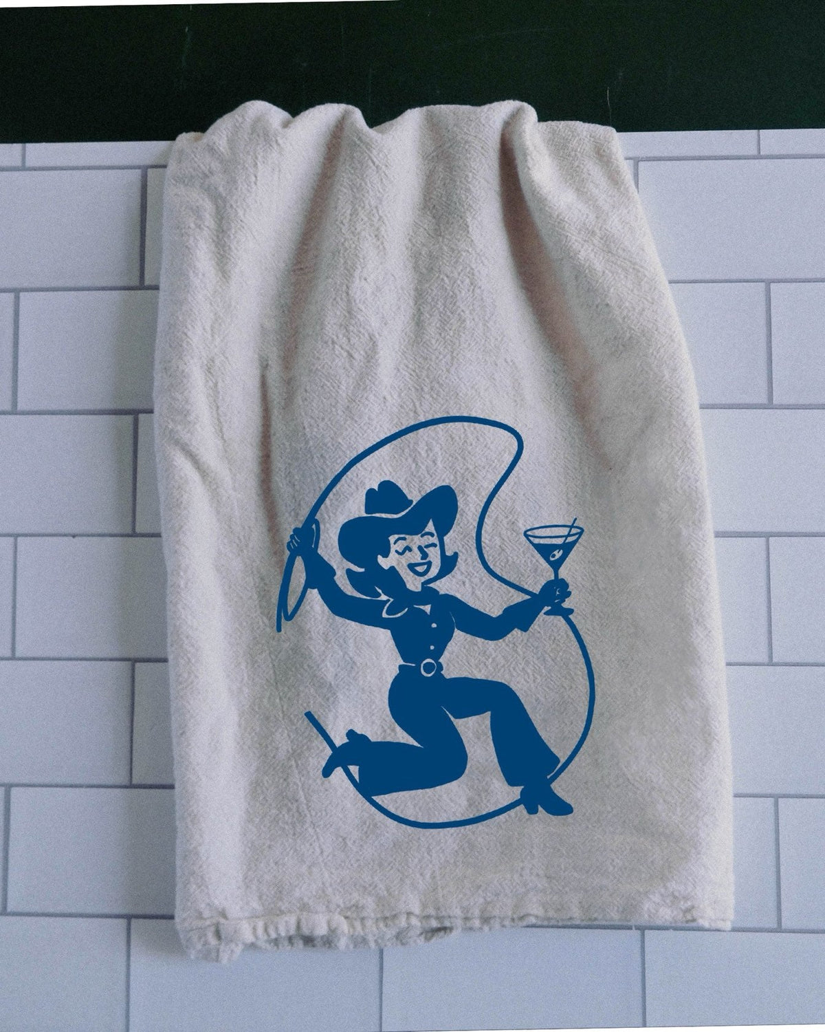 "Cowgirl Cocktail" Tea Towel
