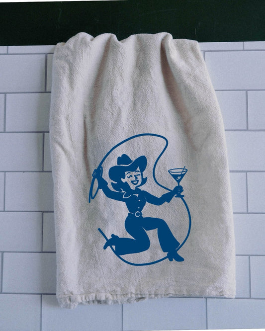 "Cowgirl Cocktail" Tea Towel