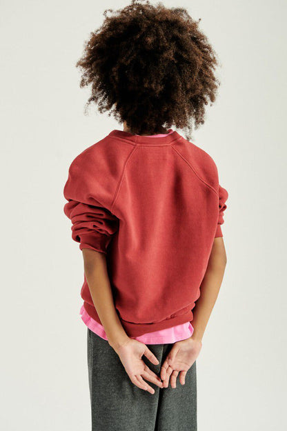 AMERICAN VINTAGE KIDS IZUBIRD SWEATSHIRT - VINTAGE CHERRY RED