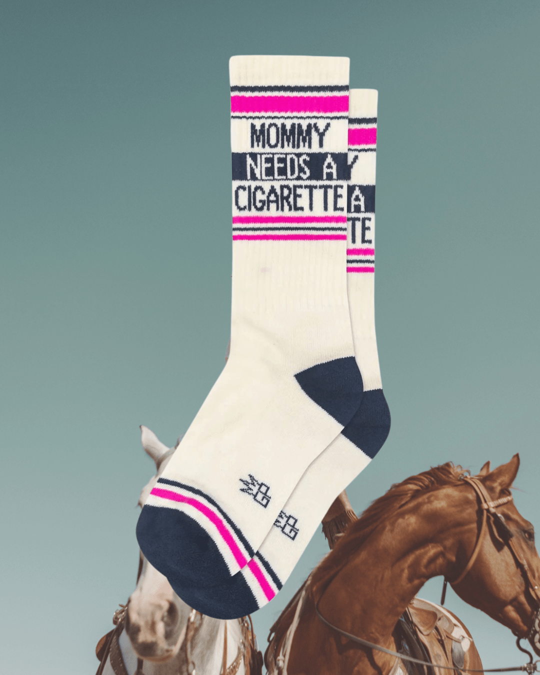 Mommy Needs A Cigarette Gym Crew Socks
