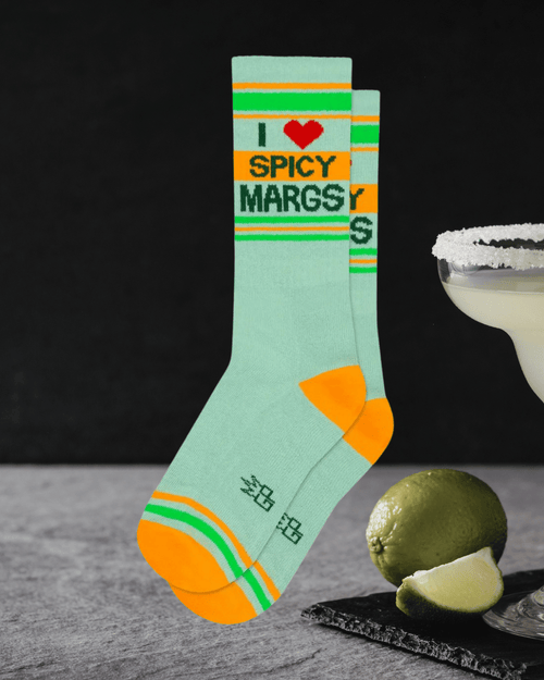 I ❤️ Spicy Margs Gym Crew Socks
