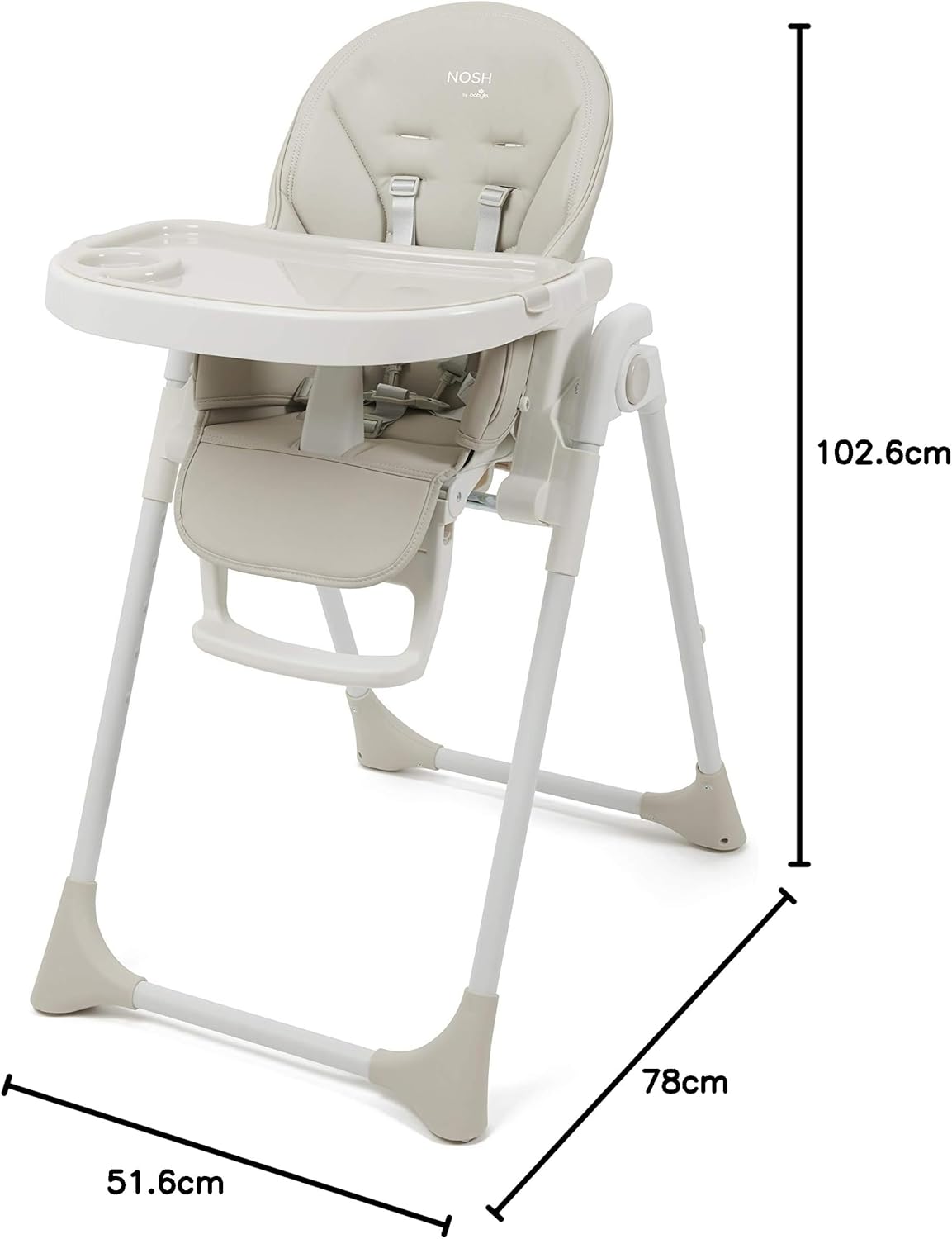 Babylo Nosh High Chair – From Newborn to Toddler in Luxe Comfort