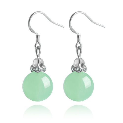 Natural Jadeite Bead Earrings