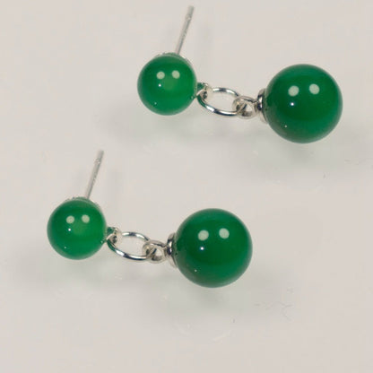 Multicolor Natural Agate Raw Stone Earrings