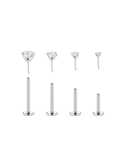 KOSINER Titanium Simple Flat Back Stud