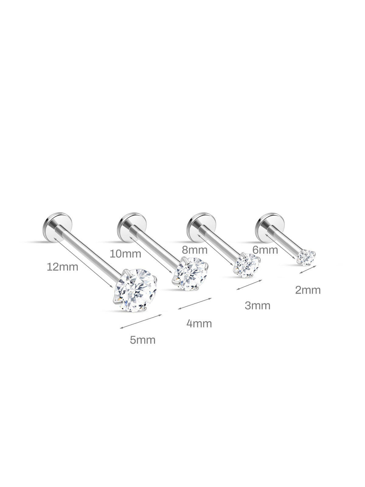 KOSINER Titanium Simple Flat Back Stud