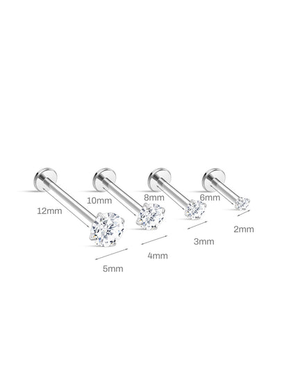 KOSINER Titanium Simple Flat Back Stud