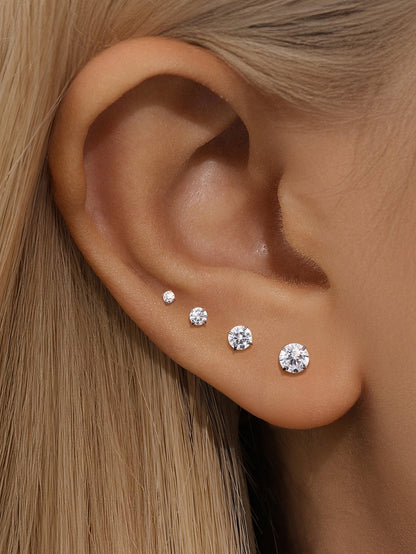 KOSINER Titanium Simple Flat Back Stud