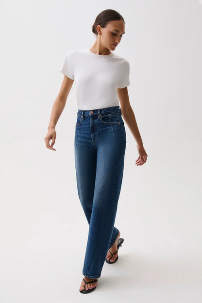 Kyra High Rise Bowed Wide Leg- Inkwell