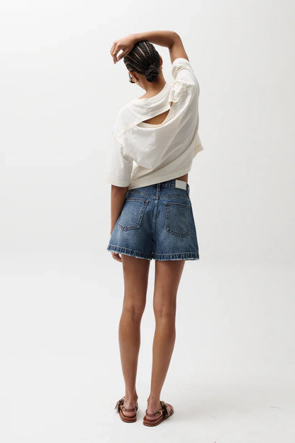 Saige High Rise A-Line Short - Wishbone