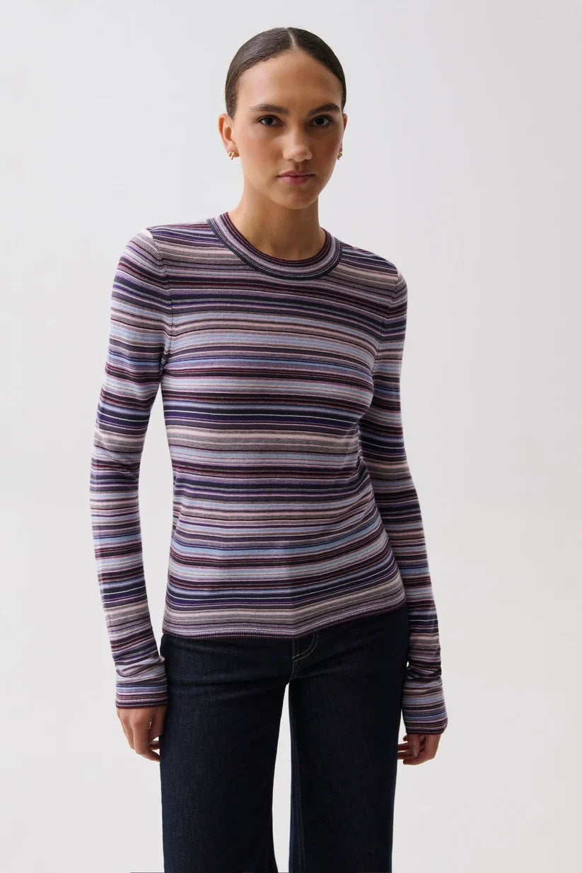 Madison Long Sleeve Crew Neck Sweater Tee