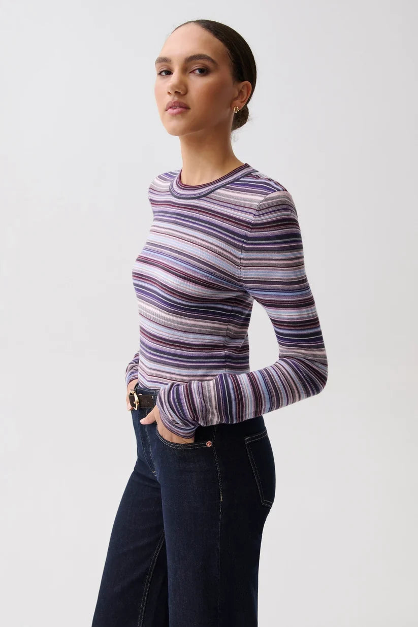 Madison Long Sleeve Crew Neck Sweater Tee