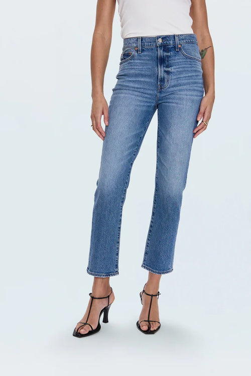 Bri High Rise Slim Straight - Charleston