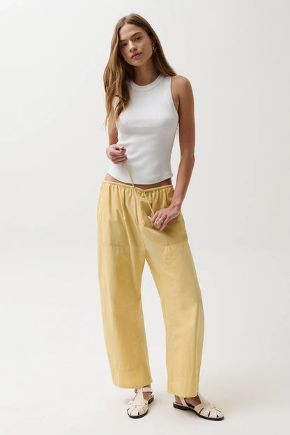 Theo Poplin Pant- Light Tumeric
