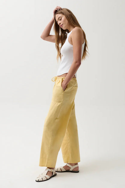Theo Poplin Pant- Light Tumeric