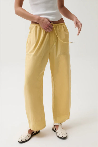 Theo Poplin Pant- Light Tumeric