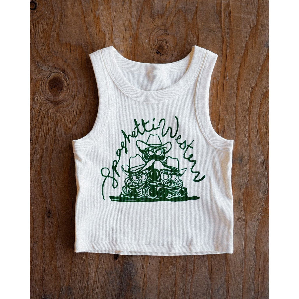 "Spaghetti Western" Tank in Ivory