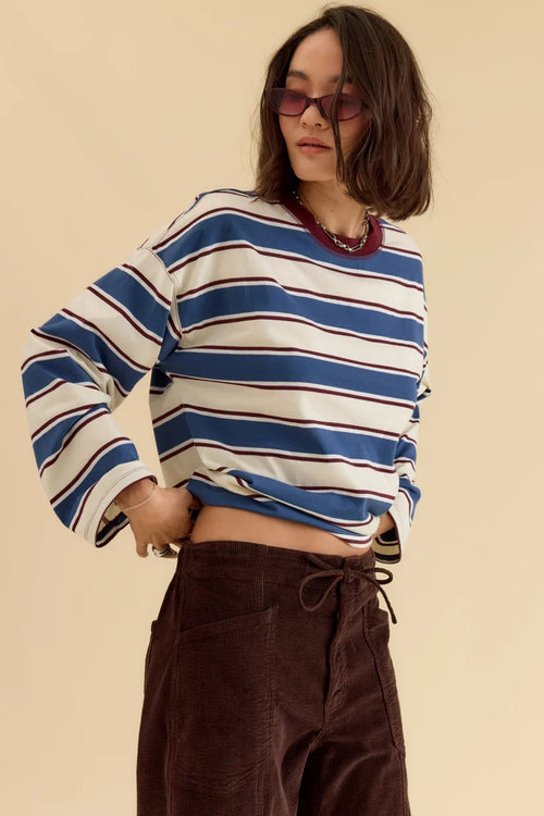 Salinas Easy Long Sleeve Tee- Cove Stripe