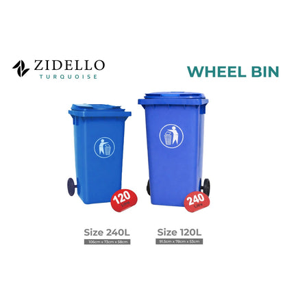 Zidello Plastic Dustbin – Durable Foot-Operated Dustbin for Home, Kitchen & Office (Random colours)