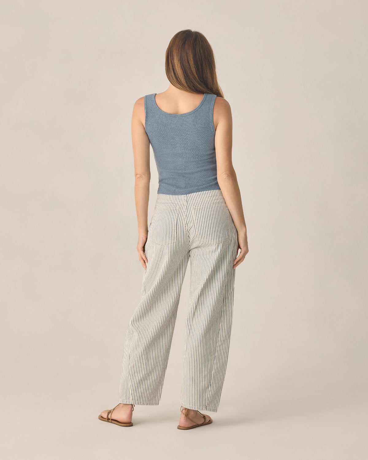 Ribbed Tank | Heathered Marine