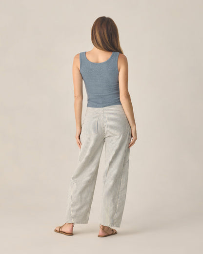 Ribbed Tank | Heathered Marine